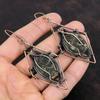 Серьги Turritella Agate Серьги с медной проволокой, обернутые в медь Драгоценные камни Медные украшения Ручная работа Серьги-подвески, обернутые в проволоку Подарки на годовщину