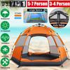 7 IN 1 Auto Setup Tent (3-4 Person) Double Layer Waterproof UV Resistant Camping Tent Sun Shelters for Outdoor Hiking Fishing Travel Beach
