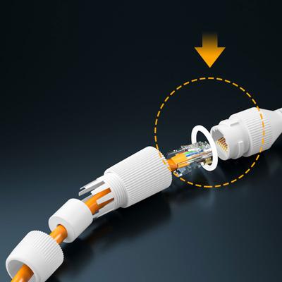 5PC RJ45 Соединители IP67 Ethernets Сетевые кабельные разъемы Прямой разъем Широкополосные сетевые кабельные удлинители
