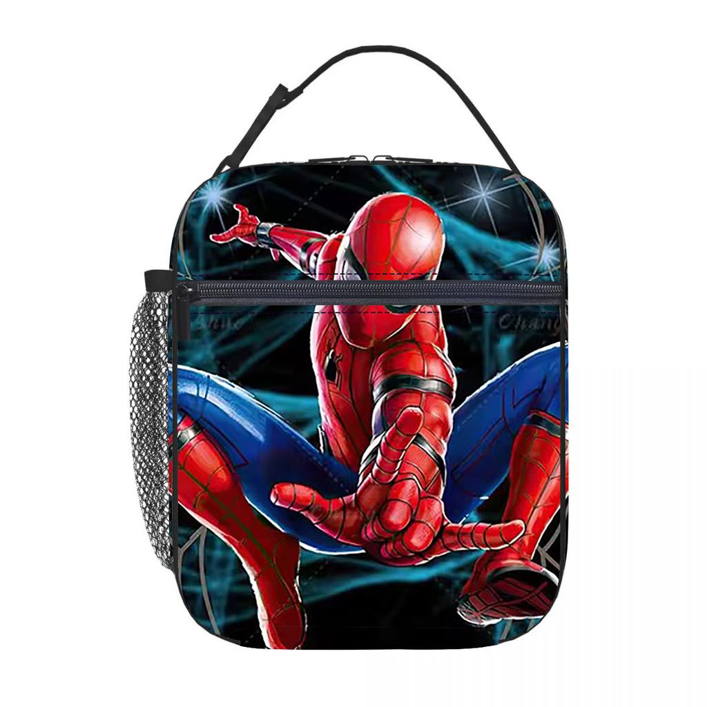 Marvel Spider-Man Cartoon Lunch Bag Insulated Tote Oxford Cloth Lunch Box Carrier New Portable