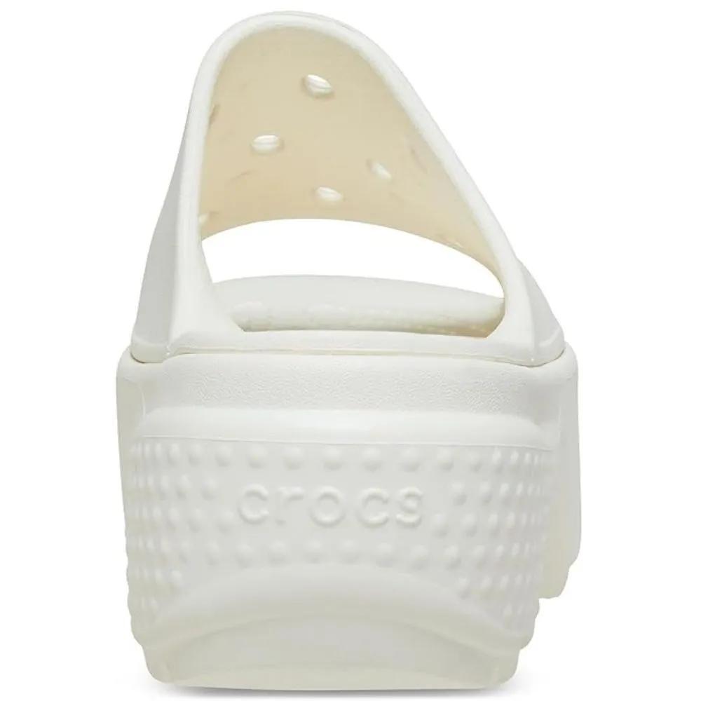 Crocs Stomp Slide Chalk Platform Slide 209346-0WV