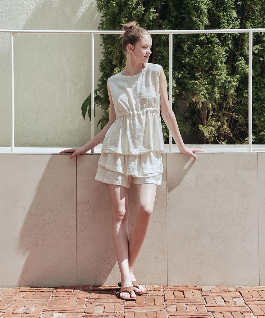 Zero Street Layered Pants Skirt / Ivory