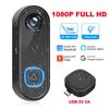 Беспроводной WiFi TUYA Видеодомофон 1080P Камера ИК Ночное Видение AC DC Питание Безопасность Умный Дом Дверной Звонок Alexa