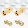 4PCS Double Pass Connector 2PCS SMA Male to Male Adapter Golden SMA Connector Kit  Technicians