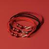 Женский браслет и браслет на ногу из киноварно-красной нити «Бесконечность» - Богато сплетенный для пар