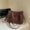 2025 Autumn & Winter Fashion New Faux Suede Square Shoulder Bags Hasp Large Capacity Commute Stylish Design Women's Tote Bags