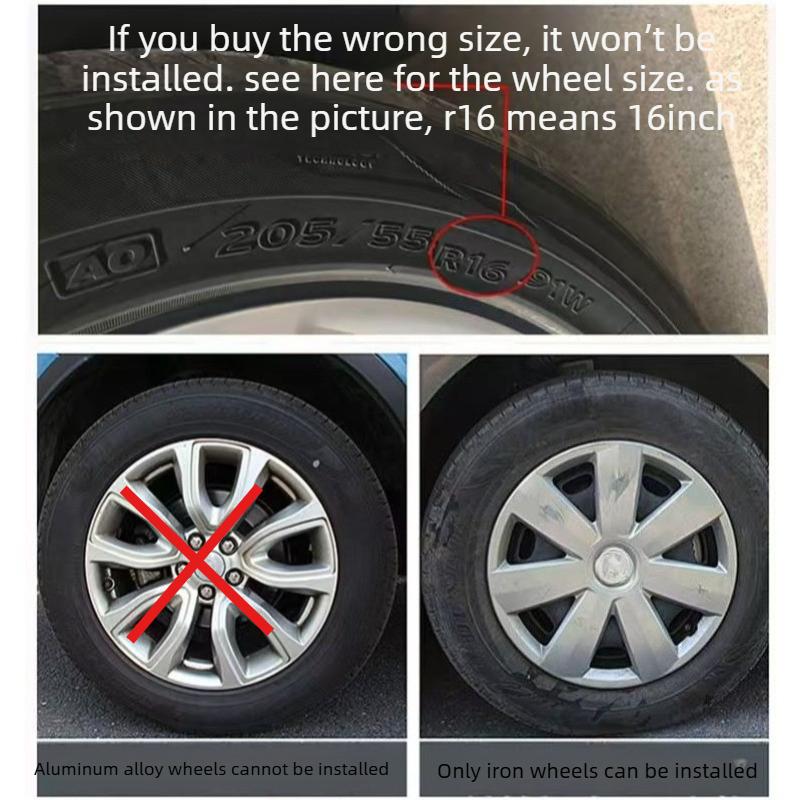 Hubcaps Suitable for Cars with 14/15/16-inch Iron Wheels 4pcs Made of PP Plastic Can Be To Decorate The Appearance of Car Wheels