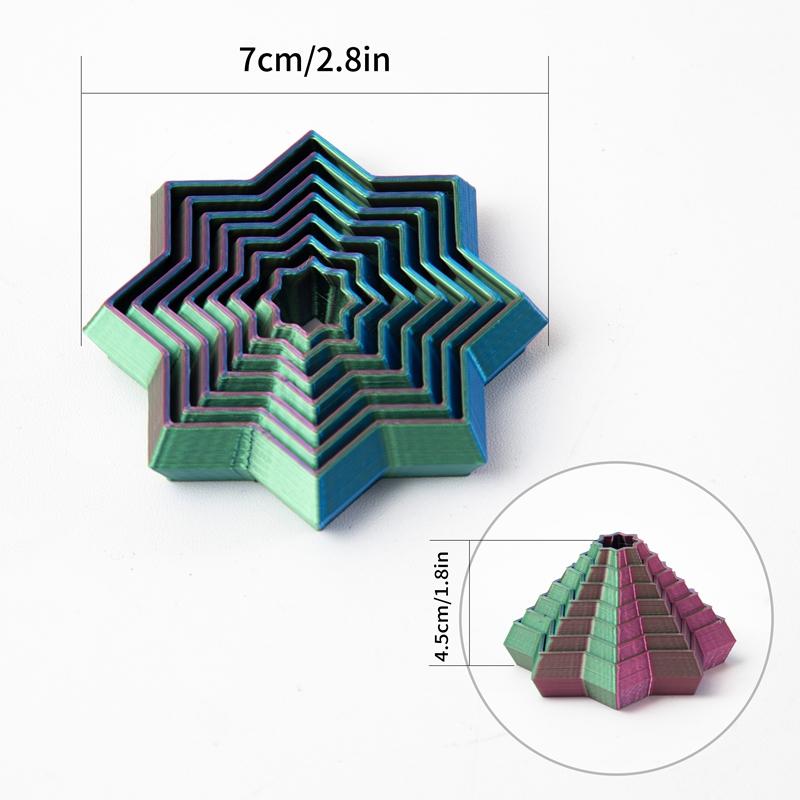 3D Printed Spiral Cone Impossible Passthrough Fidget Toy Three-Dimensional Spiral Decompression Spinning Ornament Relief Toys
