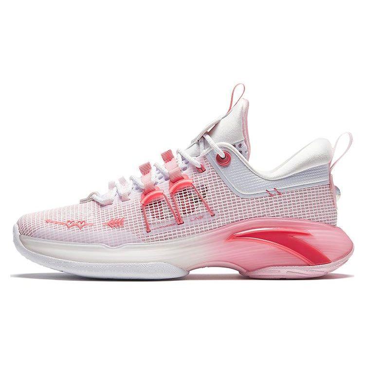Anta Zup1 Non-Slip Wear-Resistant Lightweight Low-Top Basketball Shoes Men Sneakers Pink White 112311105-8