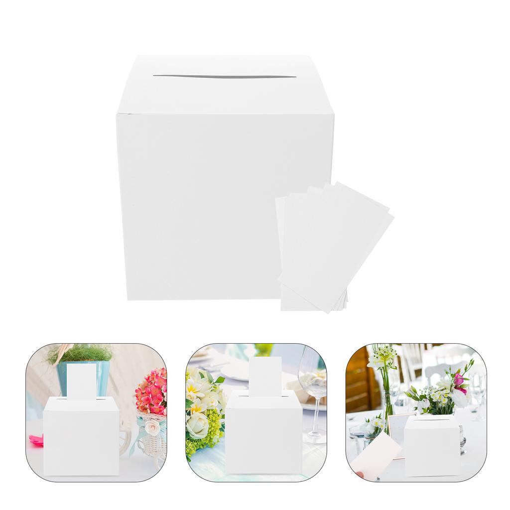 White Wedding Card Box Wedding Box Party Gatherings Reception Envelope Paper Card Receiving Box For Party Graduation