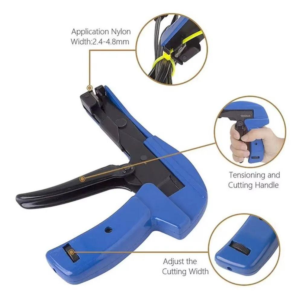 Ergonomic Nylon Zip Tie Pliers Labor Saving Efficient Cable Tie Tool Alloy Quick Tighten Flush Cut Zip Tie Tool