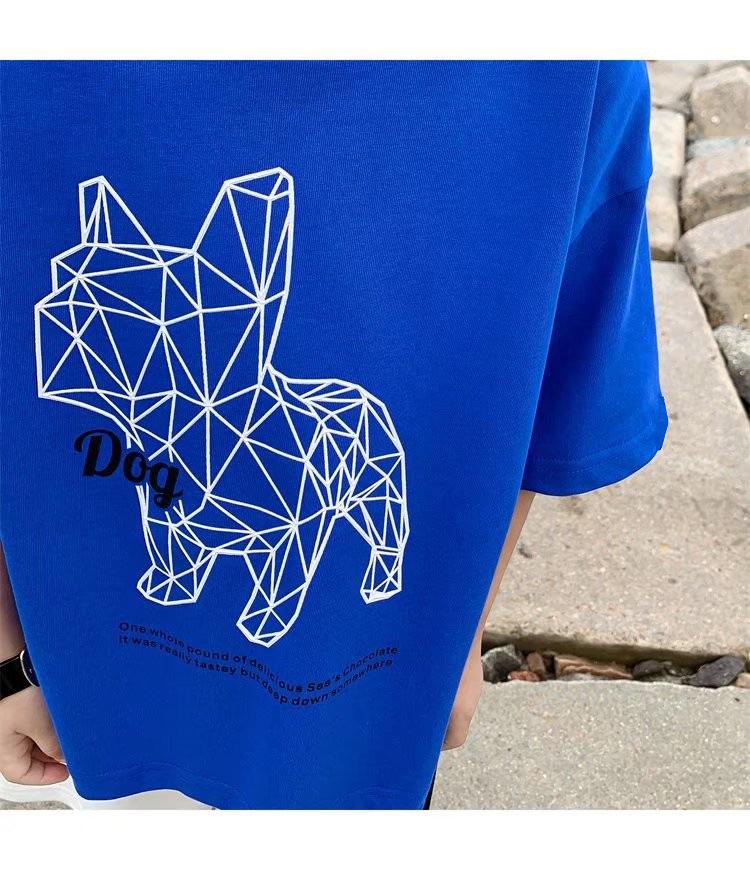 Детская повседневная футболка с коротким рукавом: Летний топ для мальчиков в корейском стиле с круглым вырезом