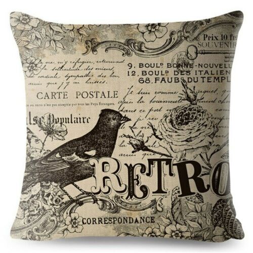 European Vintage Gothic Style Cushion Cover Flowers Print Throw Pillows Cases