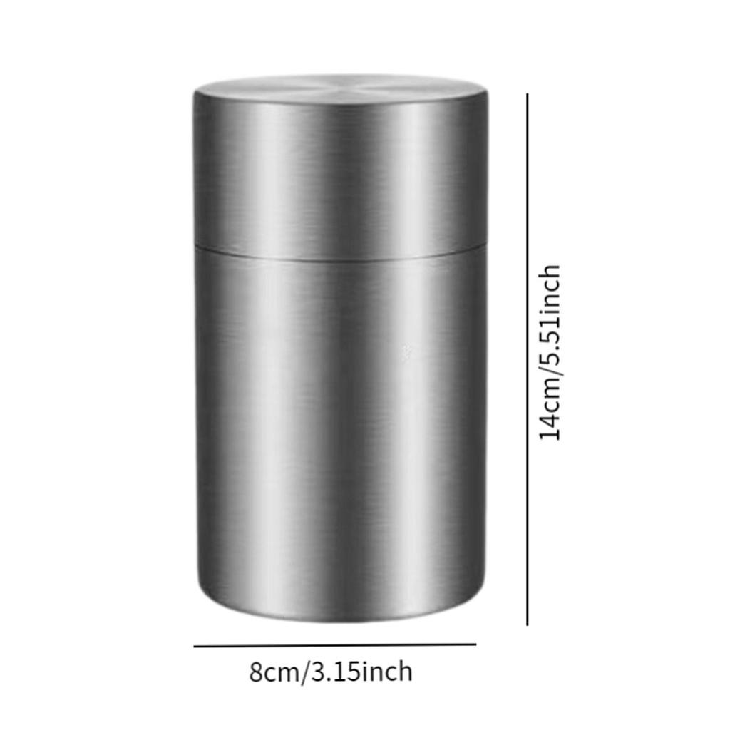 Tea Tins Canister Stainless Steel Airtight Lid Coffee Jar Loose Tea Storage