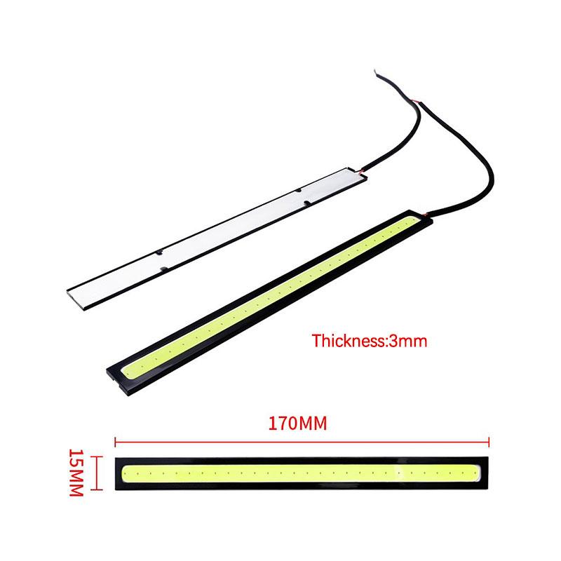 Полоса дневных ходовых огней для автомобилей, декоративная световая панель, супер яркие светодиодные ленты 12 В для автомобиля, 17 см