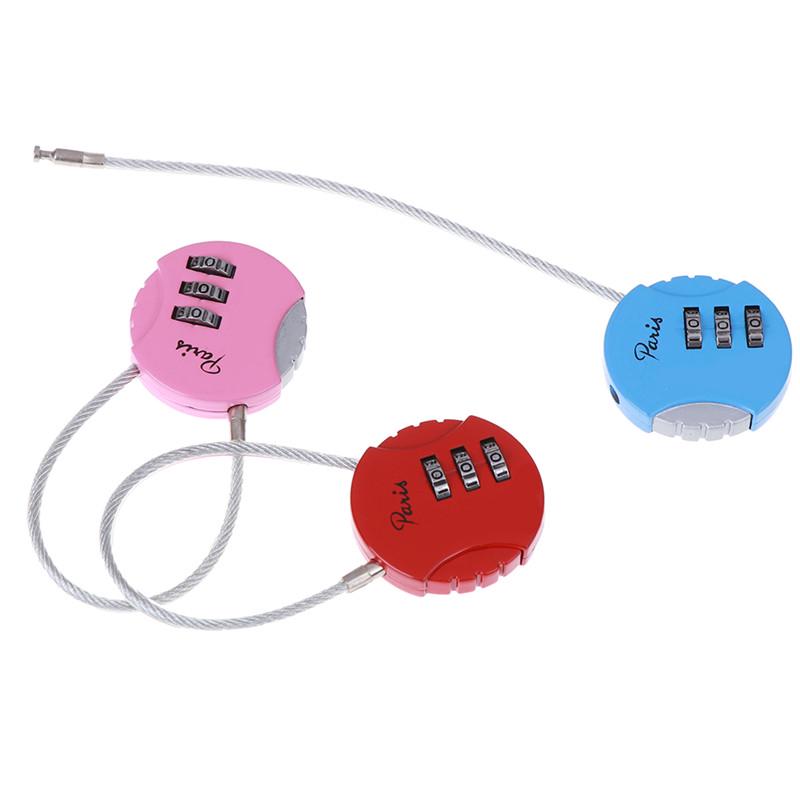 1 шт. 3,7*9 см мини 3-значный комбинированный дорожный чемодан с кодовым замком и навесным замком