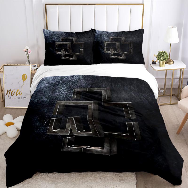 Metallic Abstract Symbol Print 3Pcs Bedding Setduvet Cover With 2 Bedropillowcase Home Birthday Gift