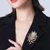 Zinc Alloy Brooch Pin Irregular Shape Imitation Pearls Lapel Badge Brooch Versatile Accessory