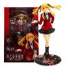 24 см Аниме Kakegurui Twin Меари Саотоме Фигурка Стоячая Модель Игрушка Подарок Коллекция Сменное Лицо ПВХ Фигурка Действия