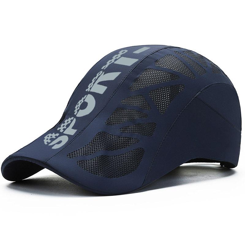 Summer Letter Forward Cap Men's Quick-Drying Breathable Cap Summer Outdoor Sun Protection Sunshade Beret Peak Cap