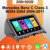 Android Carplay Car Radio For Mercedes Benz C Class 3 W204 S204 2006-2011 Multimedia Player Head Unit Stereo GPS Navigation BT WIFI 2+32GB