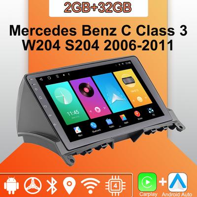 Android Carplay автомобильное радио для Mercedes Benz C Class 3 W204 S204 2006-2011 мультимедийный проигрыватель головное устройство стерео GPS навигация BT WIFI 2+32 ГБ