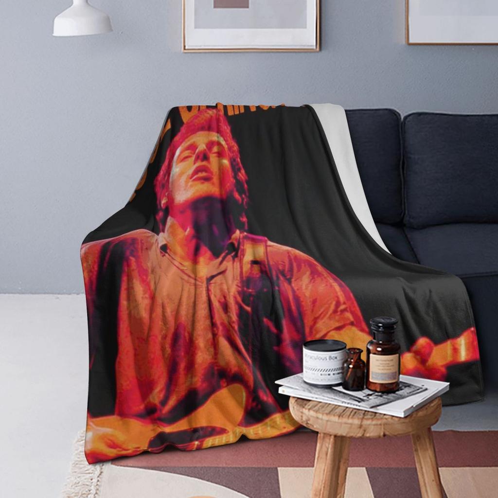 Bruce Frederick Springsteen Is An American Singer Blanket Soft Warm Flannel Throw Blanket Plush for Bed Living room Picnic Couch