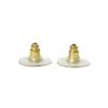Used 10097 Crystal COCO Mark ABE807 7983 Resin Strass Clear Gold Studs CC Mark Black Women's from Japan AUTHENTIC