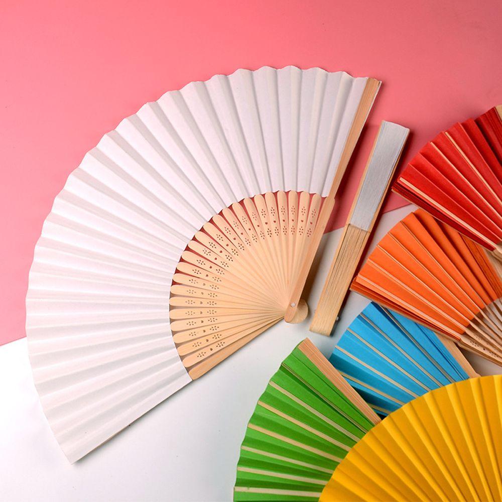 DecorationTool Wedding Party Bamboo Hand Held Fan Dance Fan Photo Prop Tool Folding Paper Fan
