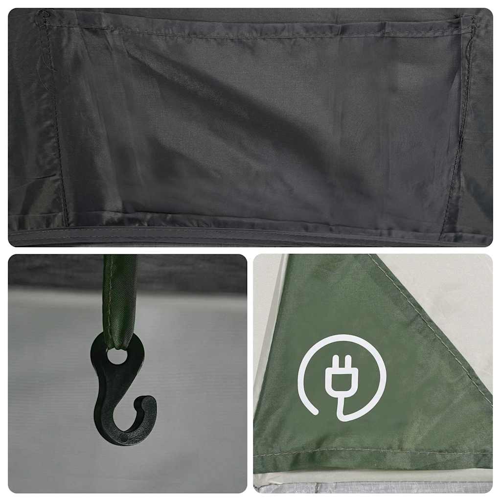 Dome Camping Tent for 2 Persons Green Waterproof