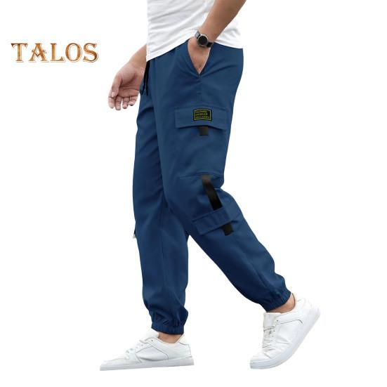 Мужские брюки-карго с несколькими карманами, в уличном стиле, с резинкой на щиколотке, в стиле ретро, с эластичной резинкой на талии для повседневной носки на открытом воздухе и на работе