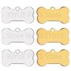 Stainless Steel 20Pcs Bone Dog ID Tag Keychain Engraved Pet ID  Personalized Collar Tags Pendant Keyring Bone Pet Accessories