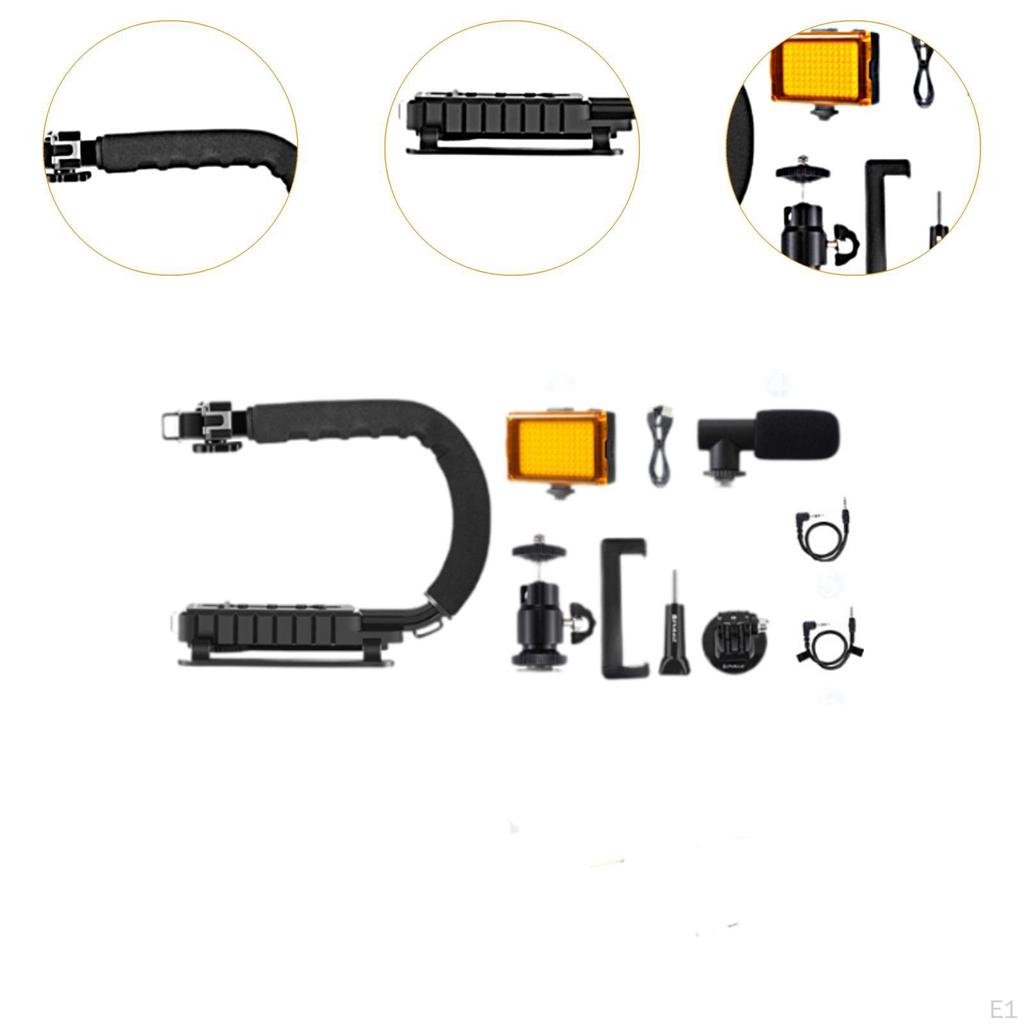 Видеостабилизатор, C-образный кронштейн для DV с заполняющим светом, U/C-образный портативный ручной