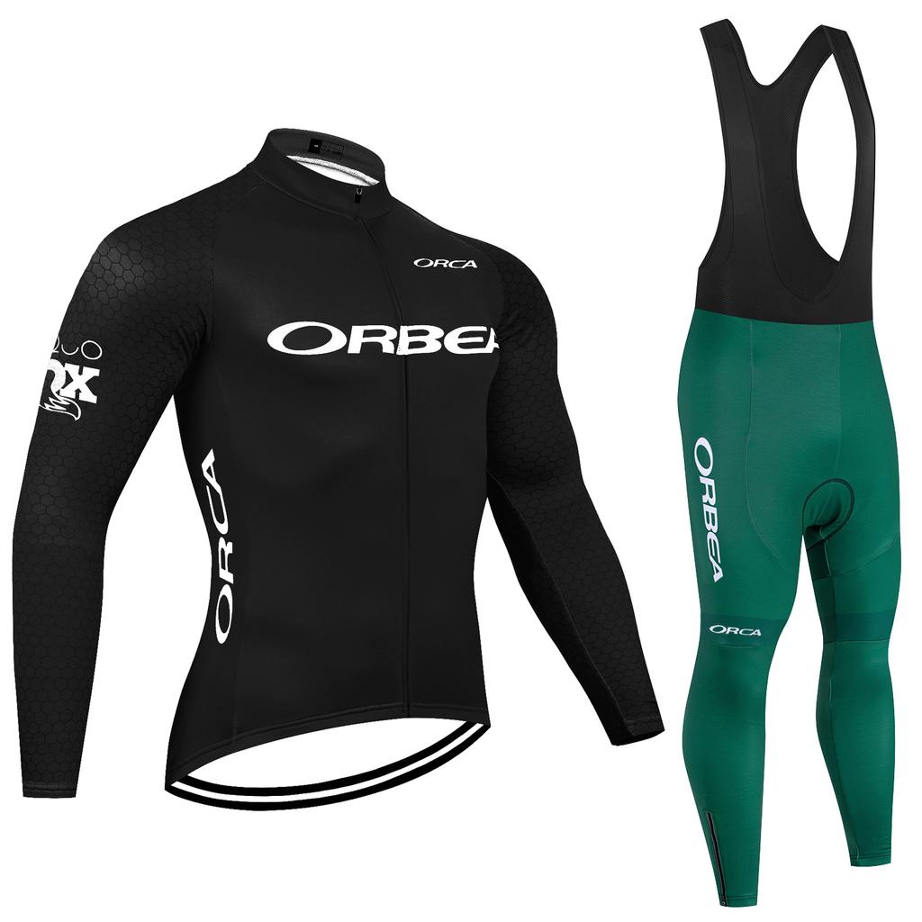 Зима 2025 Оранжевая Велосипедная Майка Команда ORBEA ORCA Велосипедная Куртка Штаны Мужская Термо Флис Одежда Для Велоспорта MTB Шоссейного Велосипеда