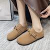 Size 35-40 Autumn New Women's Suede Flat Shoes Soft Sole Slip-on Womens Casual Walking Shoes Versatile Breathable Women's Shoes