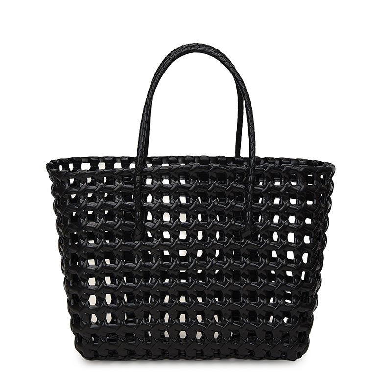 New Hollow Woven Bag Handbag Vegetable Basket Vacation Leisure Beach Bag Handbag Shopping Bath Basket
