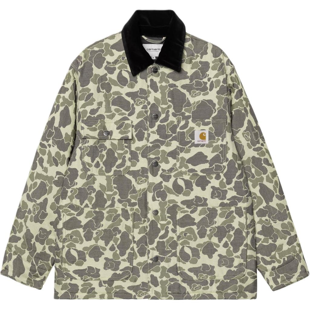 Carhartt WIP Chore FW25 Tapestry Coat Adjustable Cuffs Inner Pocket Chest Pocket Square Label Long Sleeve Jacket Men Jacket I035329-3CK-XX