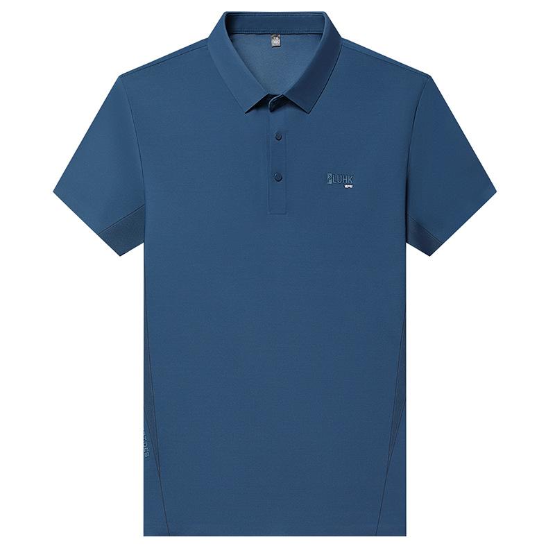Футболка с короткими рукавами мужская Ice Silk Seamless Dad Casual с короткими рукавами поло
