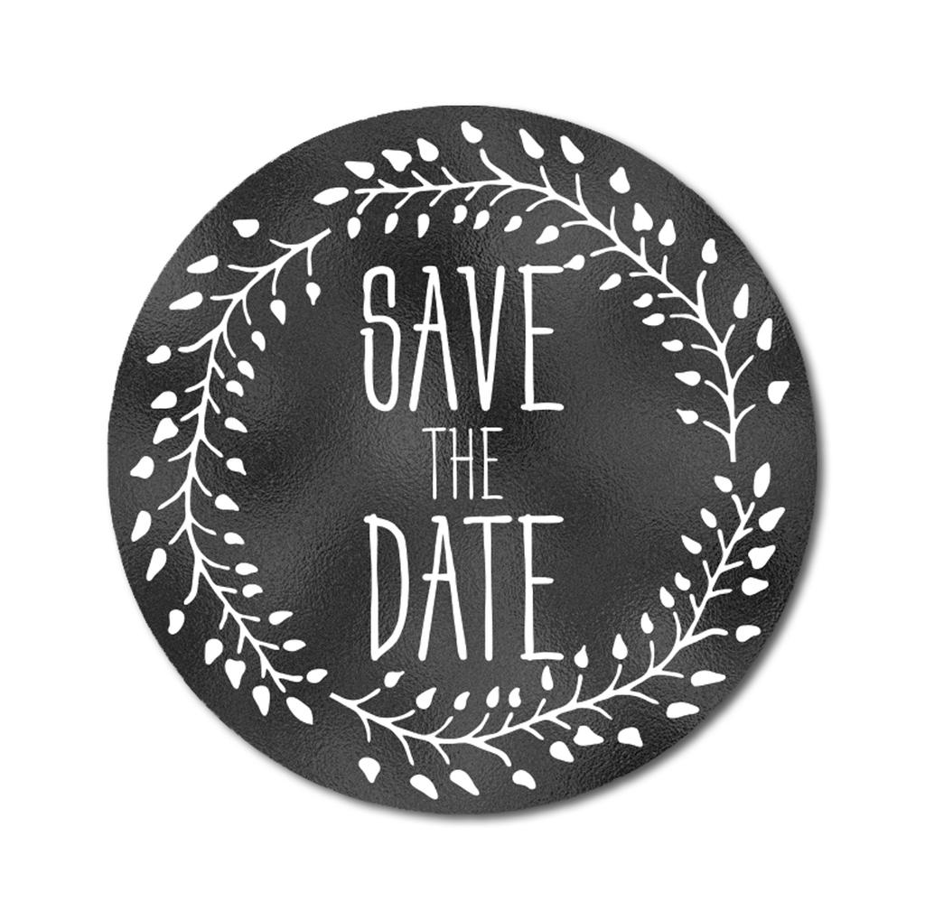 Darling Souvenir Round Glitter Background Save The Date Stickers 1,6-дюймовые конверты Seals-45