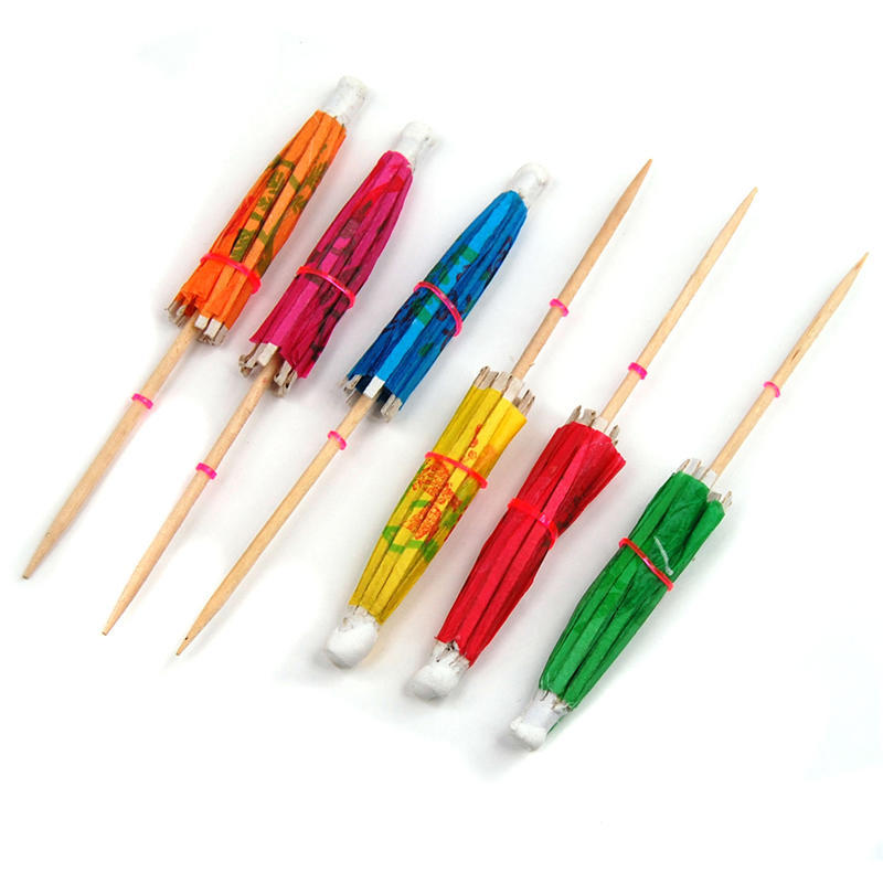 40 шт. Бумажные коктейльные зонтики-парасольки, принадлежности для вечеринок и свадеб, палочки для напитков луау