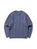 Namer Clothing Свитер с косами в стиле Аран, пигментный, пыльно-синий