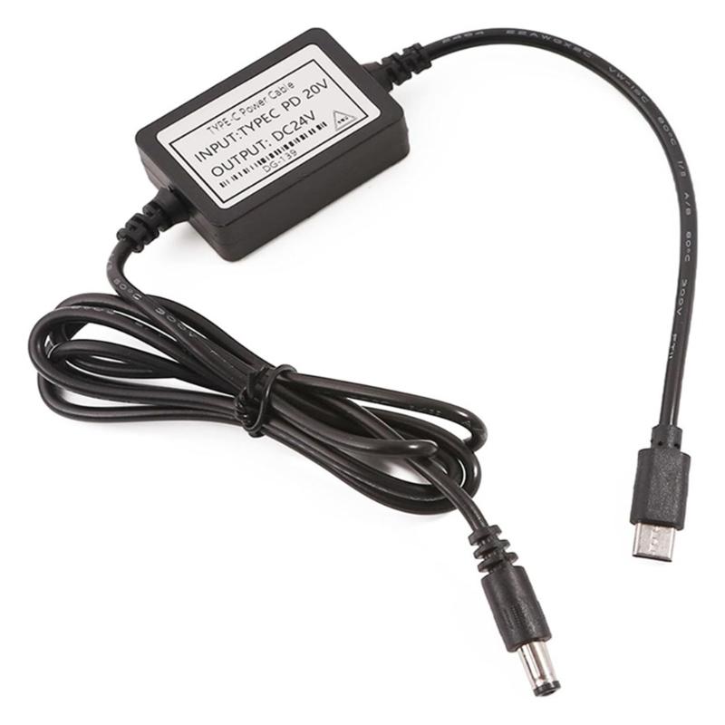 Кабель питания Type C на DC24V Различные разъемы PD20V на 24V для роутера, мини-вентилятора, колонок и других устройств Зарядный шнур