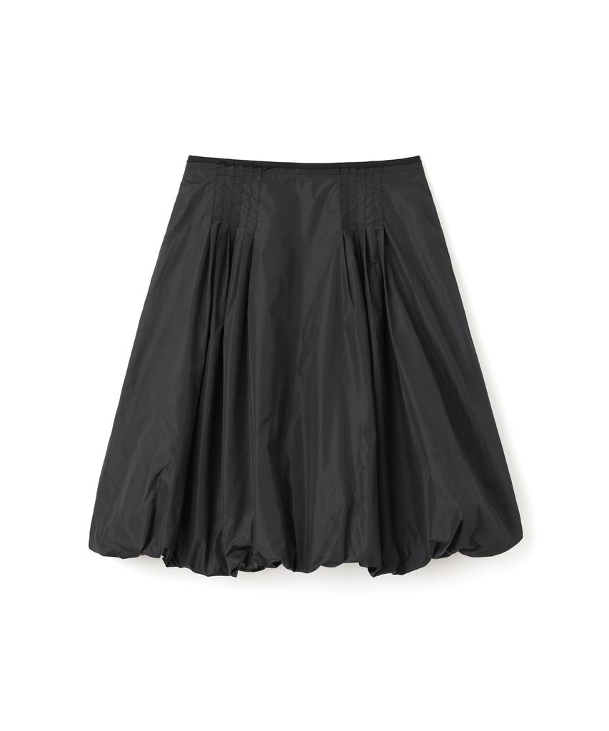 MILLO WOMEN Nylon Balloon Midi Skirt [Black]