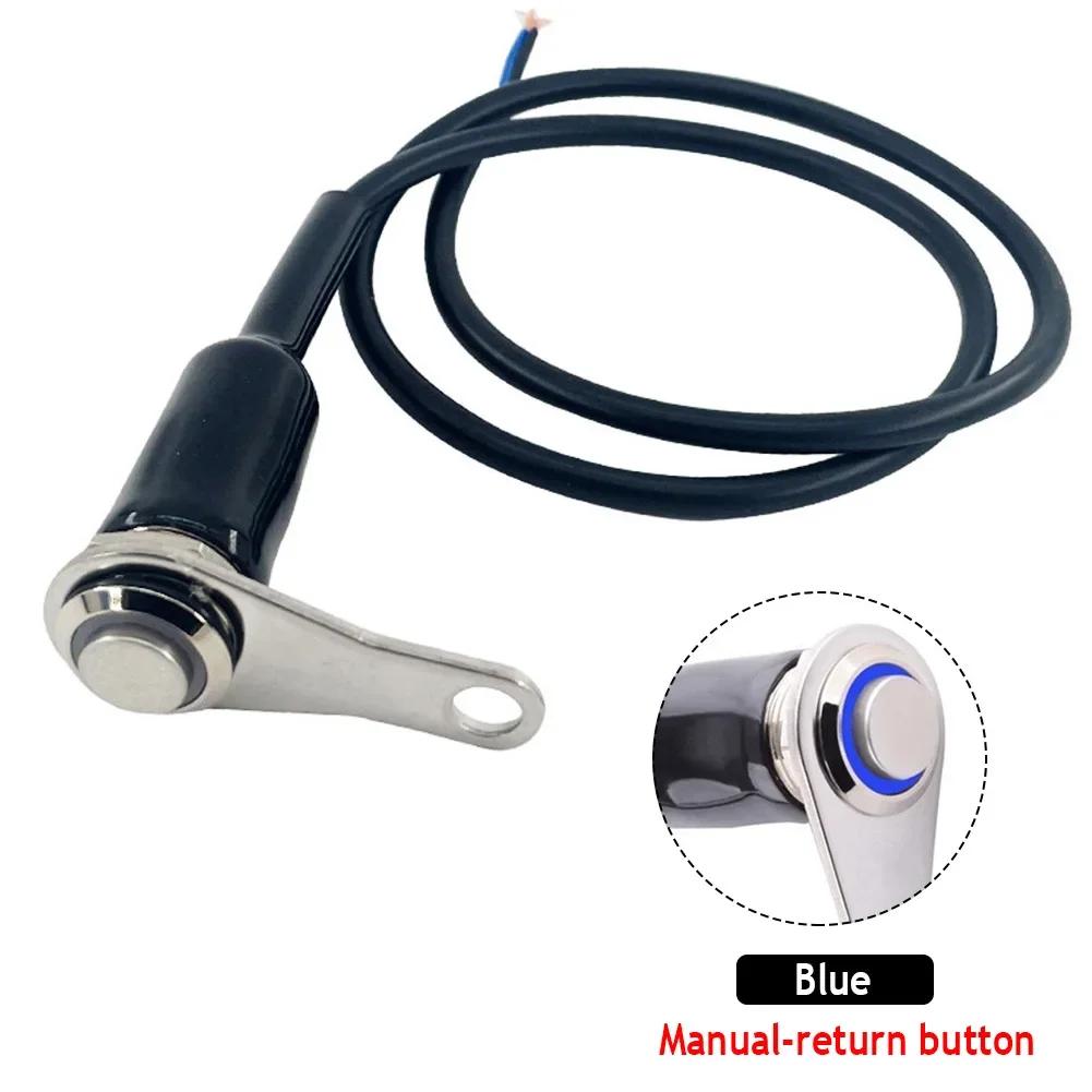 Motorcycle Handlebar Switch Manual Return Reset Button CNC Aluminum Alloy for Horn Engine Power Start Kill Switches Waterproof