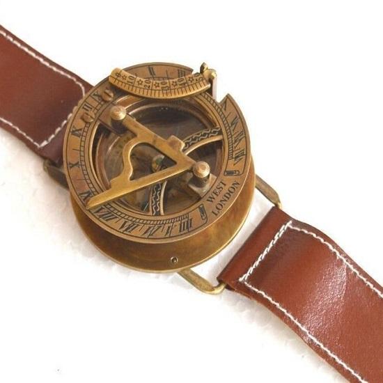 Латунные морские солнечные часы-компас наручные часы антикварный винтажный морской подарок