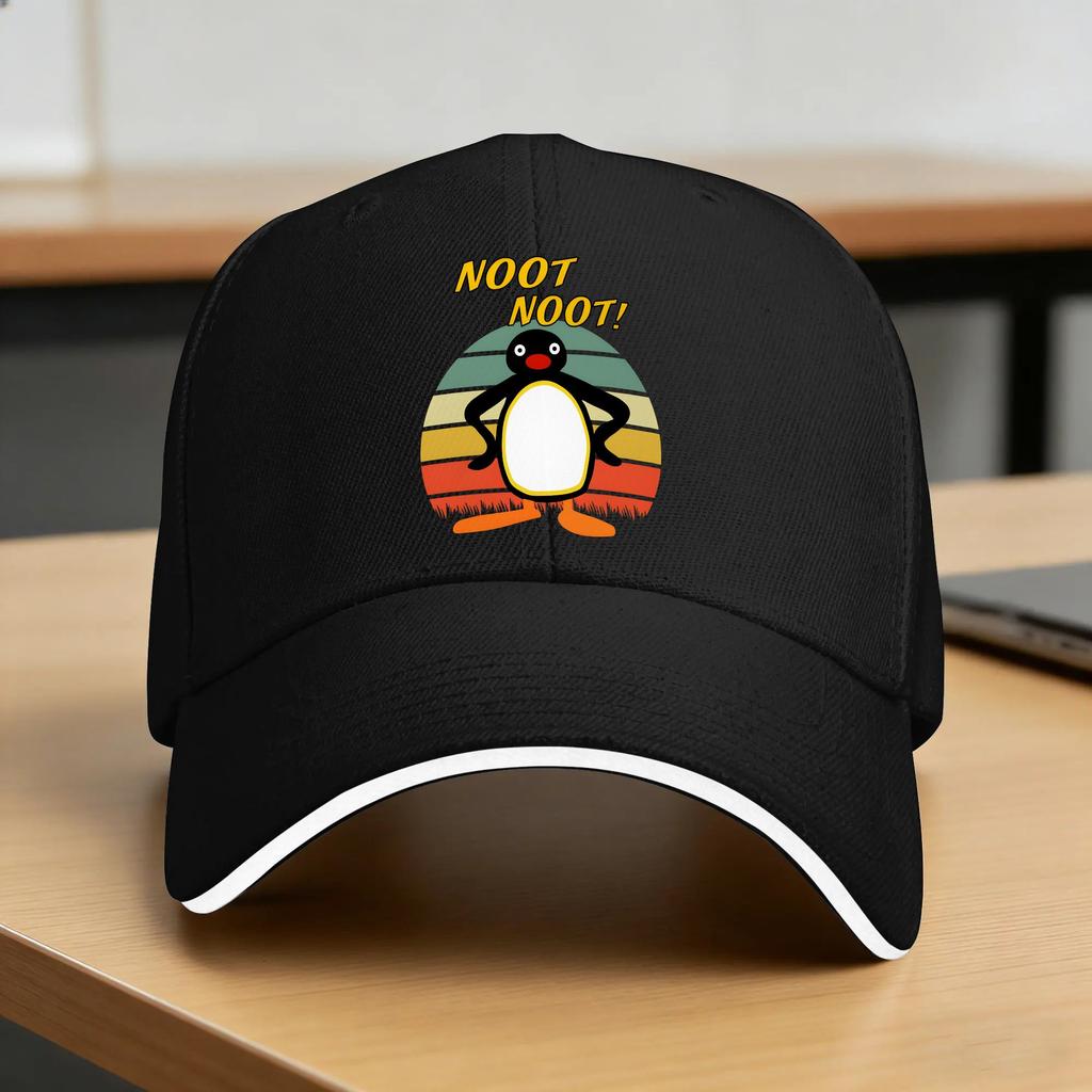 Summer Casual Baseball Cap Noot Noot Pingu Funny Pingu Meme Outdoor Sport Trucker Hat For Couple Women Classic Snapback Cap
