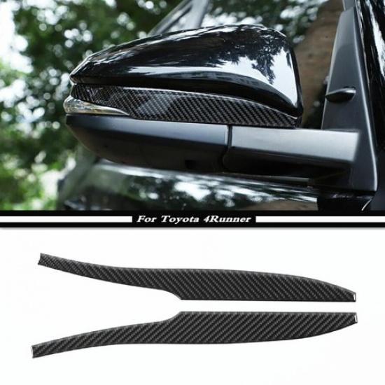 For Toyota 4Runner 10- Real Carbon Fiber Rearview Mirror Molding Cover Trim
