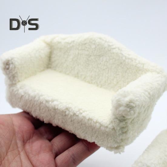 Миниатюрный диван 1:12 масштаб Мини Дом Диван Плюшевая Миниатюрная Мебель Куклы Аксессуары Для Дома Фото Реквизит Подарок для Мальчиков Девочек