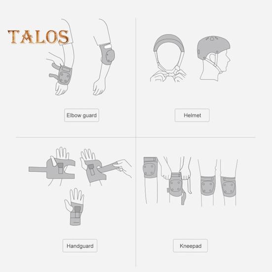 7 шт./компл. детский комплект защитного снаряжения для катания на роликовых коньках, скейтборде, велосипеде, самокате, регулируемый шлем, наколенник, налокотник, защита запястья