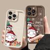 Чехол Merry Christmas Snowman Print для iPhone 16 Pro Max 15 14 13 Pro 12 11 XR XS 8 7 с рисунком пингвина, мягкий противоударный защитный бампер из ТПУ